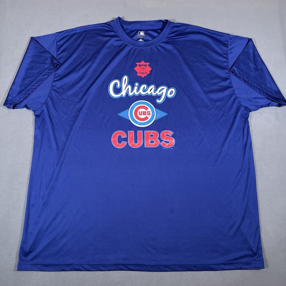 Chicago Cubs T Shirt Jersey Men's Size 4XL Blue MLB Genuine Baseball Sports